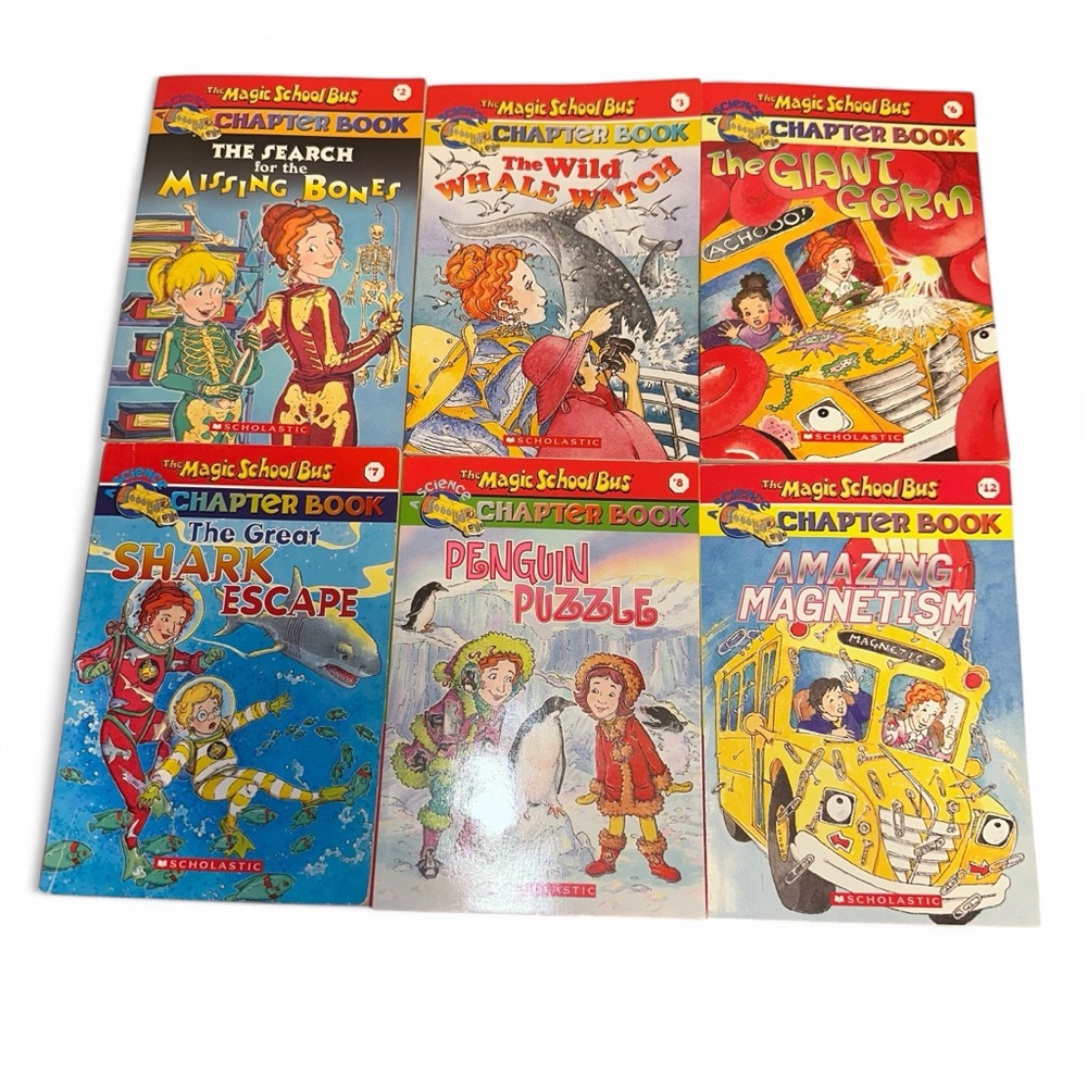 The Magic School Bus Children’s Chapter Book Set of 6 Early 2000’s Nostalgia
